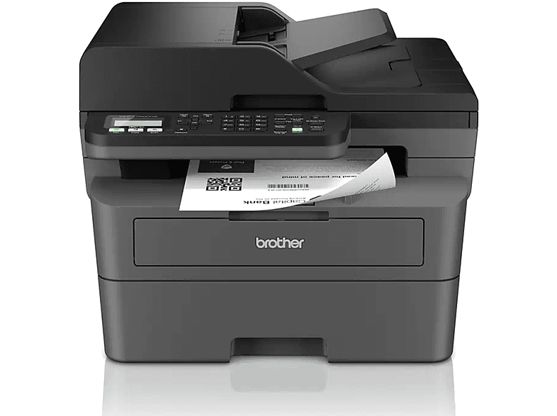 Stampante Laser Multifunzione 4 in 1 bianco e nero BROTHER MFC-L2800DW, A4, Fronte retro manuale, Ethernet, WiFi, Nera