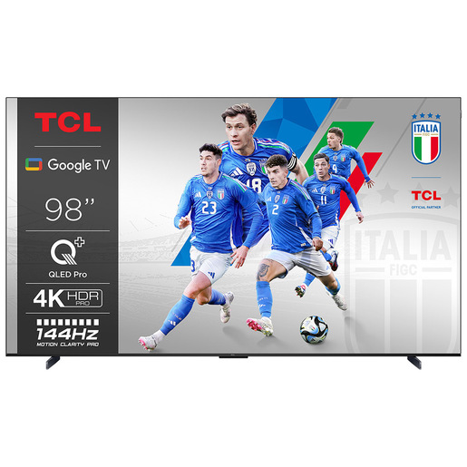 TCL C65 Serie C6 Smart TV QLED 4K 98'' 98C655, 144Hz, audio Onkyo con subwoofer, Google TV
