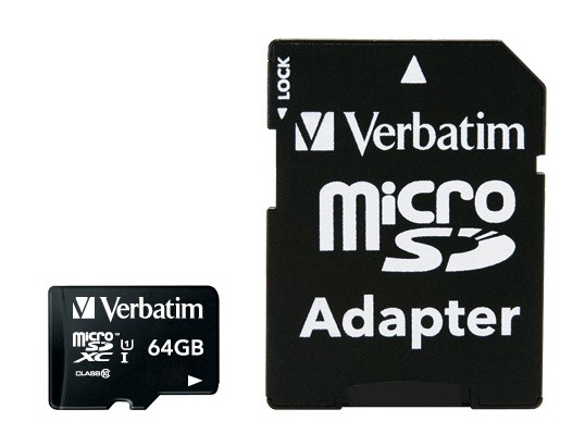 Verbatim Micro Sdxc Card 64Gb Class 10 Inc Adapter