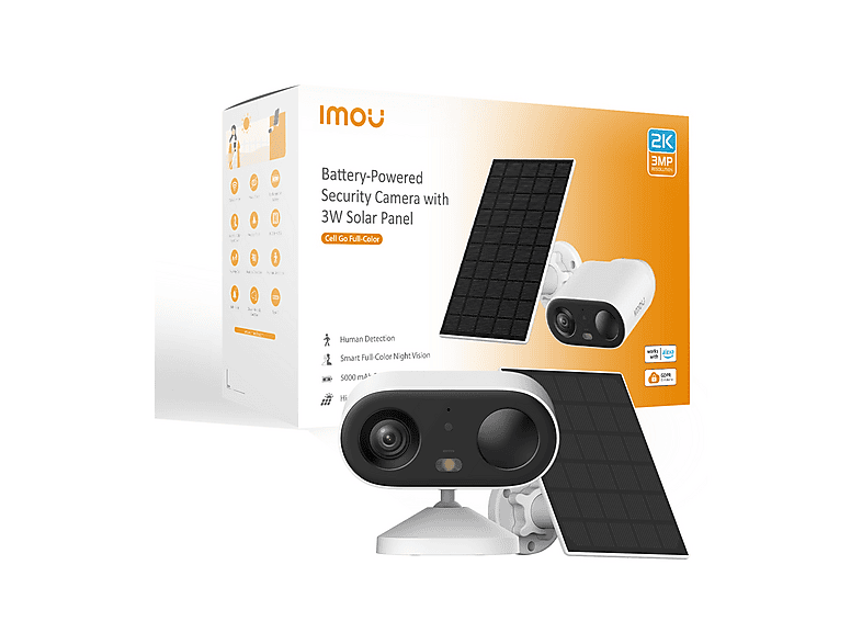 VIDEOCAMERA SORVEGLIANZA IMOU Cell GO Full Color KIT - videocamera batteria pannello solare