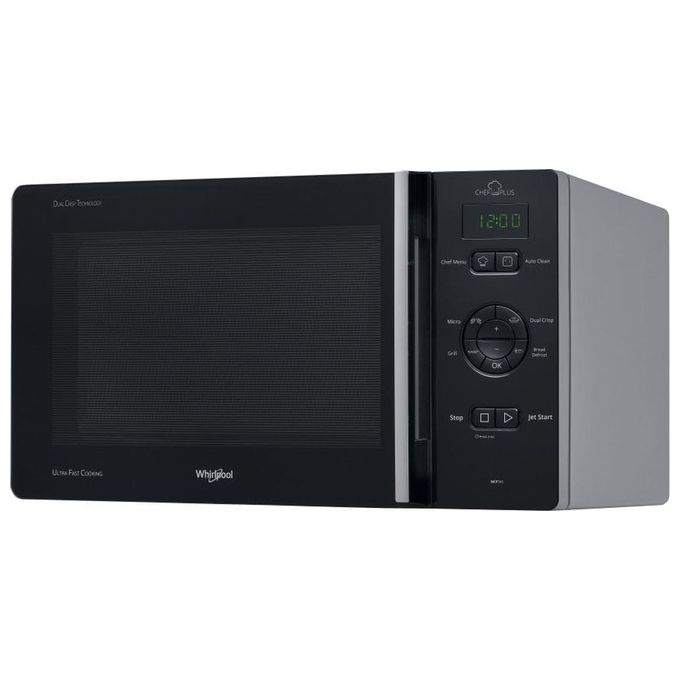 Whirlpool MCP 345 SL Chef Plus Forno a Microonde con Grill 25 L 800 W Funzione Crisp Jet Defrost Display LED colore Argento