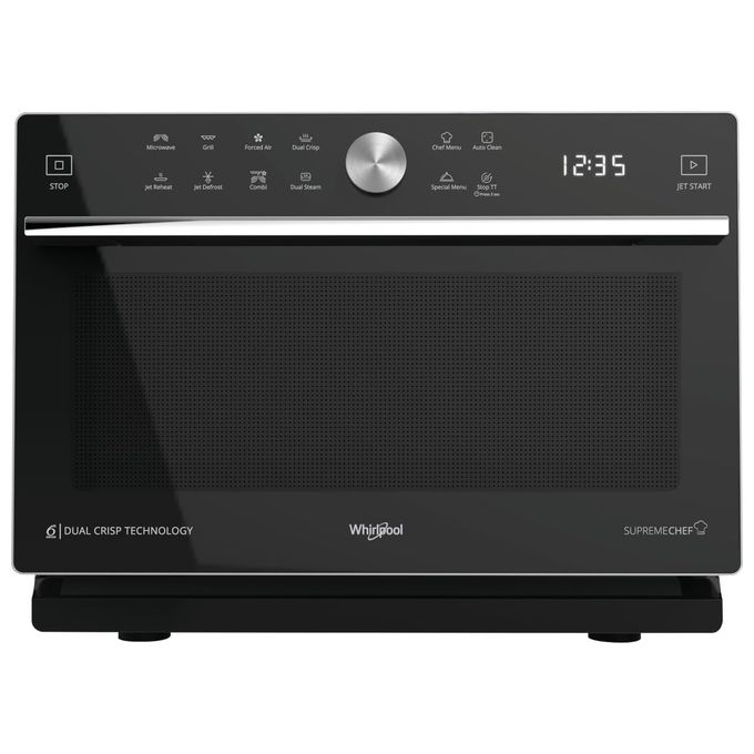Whirlpool MWSC 933 SB Supreme Chef Forno a microonde combinato 33 L 900 W Grill Crisp Vapore 6° Senso colore Argento