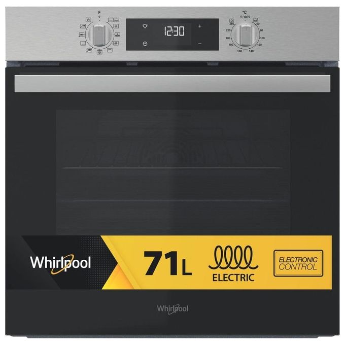 Whirlpool OMR58HR0X Forno da incasso Ventilato 71 Litri Classe A 8 programmi Cook3 Inox-nero