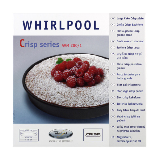 Wpro Piatto Crisp a Bordo Alto (Tortiera) per Forno a Microonde AVM280