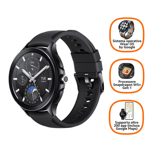 Xiaomi Watch 2 Pro 3,63 cm (1.43'') AMOLED 46 mm Digitale 466 x 466 Pixel Touch screen Nero Wi-Fi GPS (satellitare)