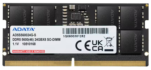 Adata RAM So-Dimm 24gb Ddr5 5600mhz 1.1V Ad5s560024g-S
