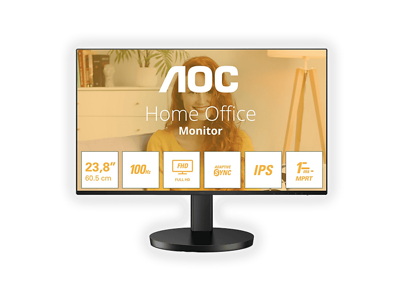 AOC 24B3HA2 MONITOR, 23,8 ", Full-HD, 1920 x 1080 Pixel, tempo di risposta 1 ms, refresh rate 120 Hz