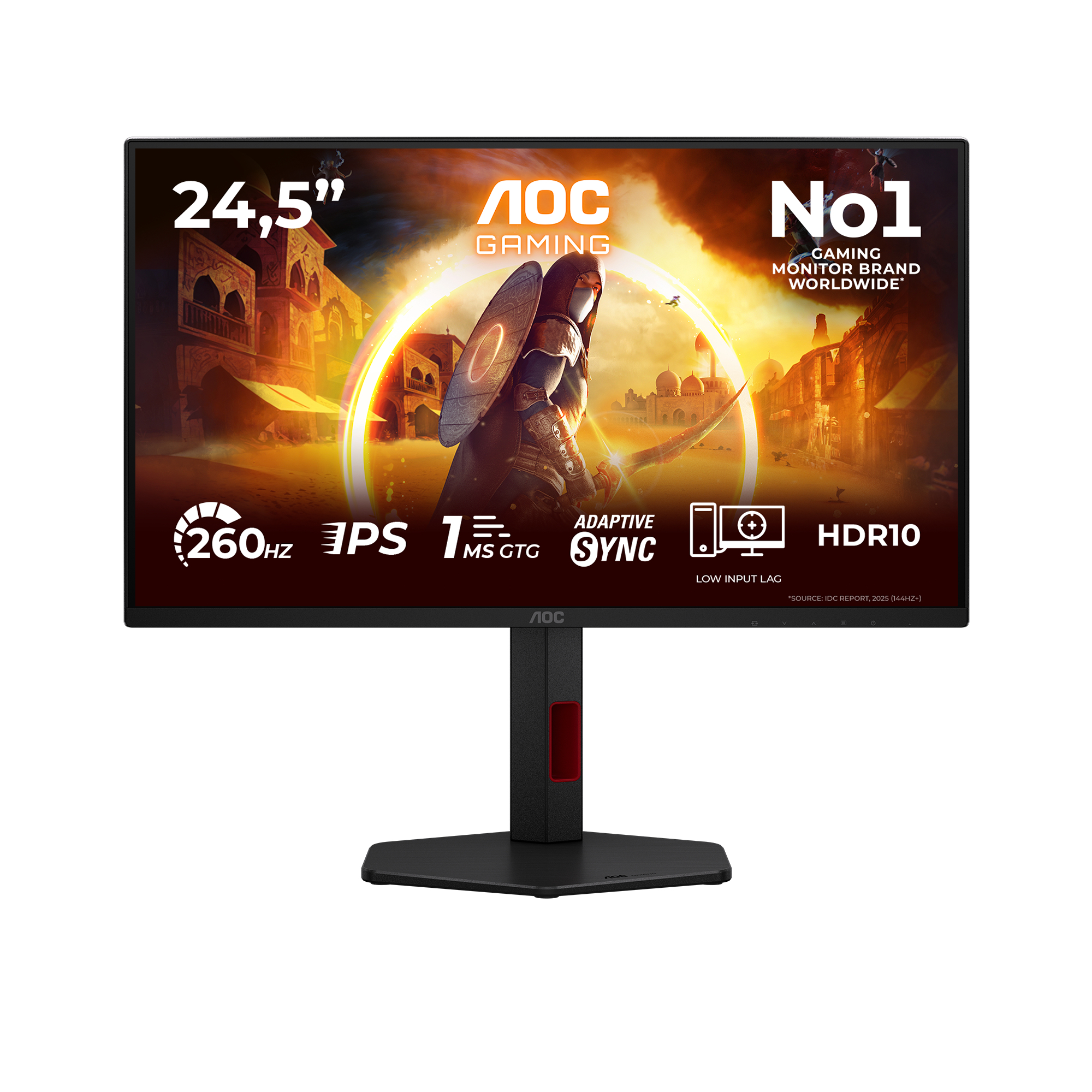 AOC G4 25G4ZR Monitor PC 62,2 cm (24.5") 1920 x 1080 Pixel LCD Nero, Rosso