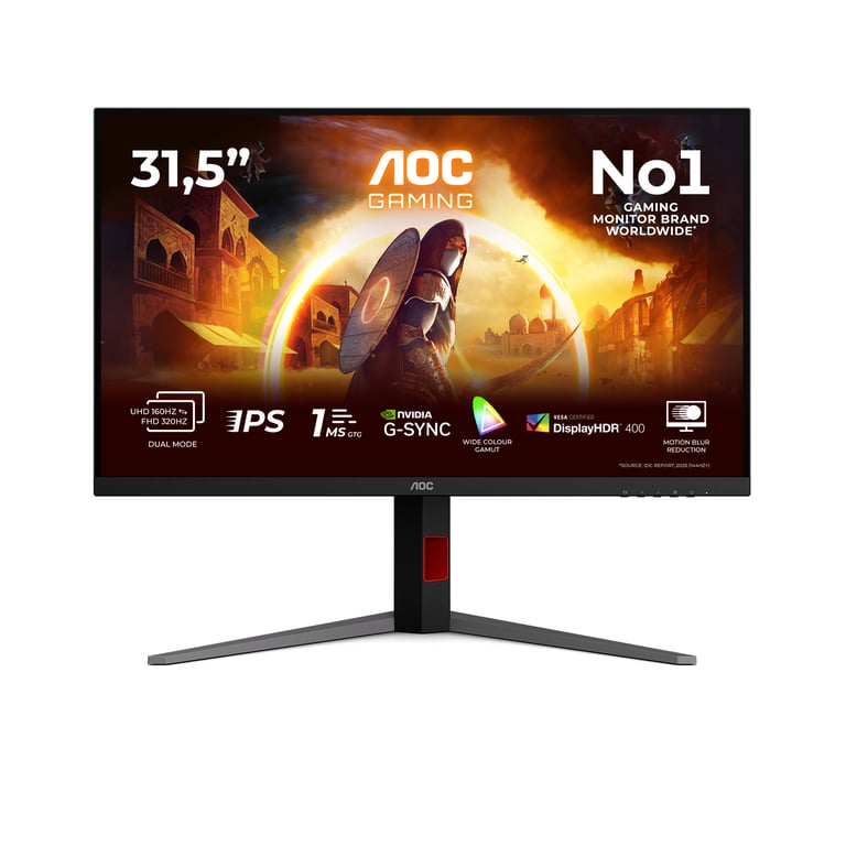AOC G4 U32G4U schermo piatto per PC 80 cm (31,5 ) 3840 x 2160 pixel 4K Ultra HD Nero, Rosso - Nuevo