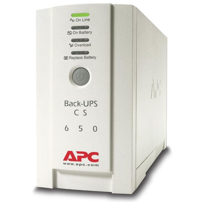 APC BK650EI Back-UPS Gruppo di Continuita' UPS Standby Offline 650VA 400W 4 Prese IEC Tower colore Beige