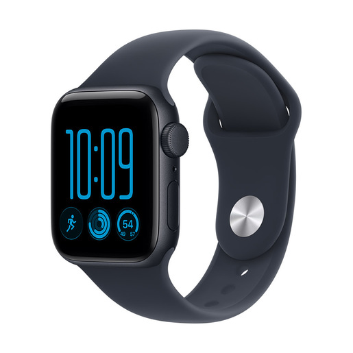 Apple Watch SE (3nd generation) SE 3 GPS, Cassa 40 mm in alluminio mezzanotte con Cinturino Sport blu marino - M/L