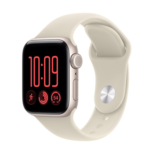 Apple Watch SE (3nd generation) SE 3 GPS + Cellular, Cassa 40 mm in alluminio galassia con Cinturino Sport sabbia - M/L