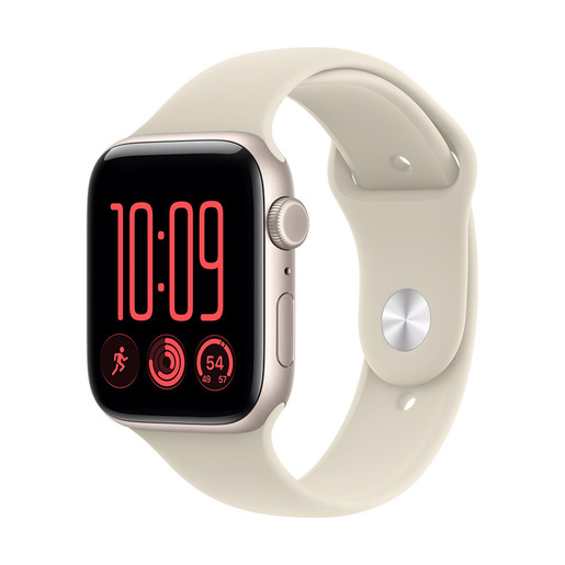 Apple Watch SE (3nd generation) SE 3 GPS + Cellular, Cassa 44 mm in alluminio galassia con Cinturino Sport sabbia - M/L