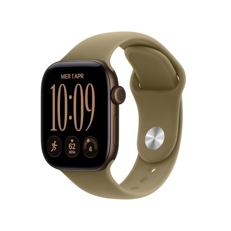 Apple Watch Series 12 GPS 42MM S/M Cassa Alluminio Bronzo scuro e Sport Band Oliva