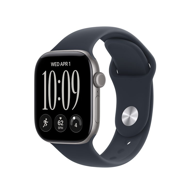 Apple Watch Series 12 GPS 42MM S/M Cassa Alluminio Grigio siderale e Sport Band Blu