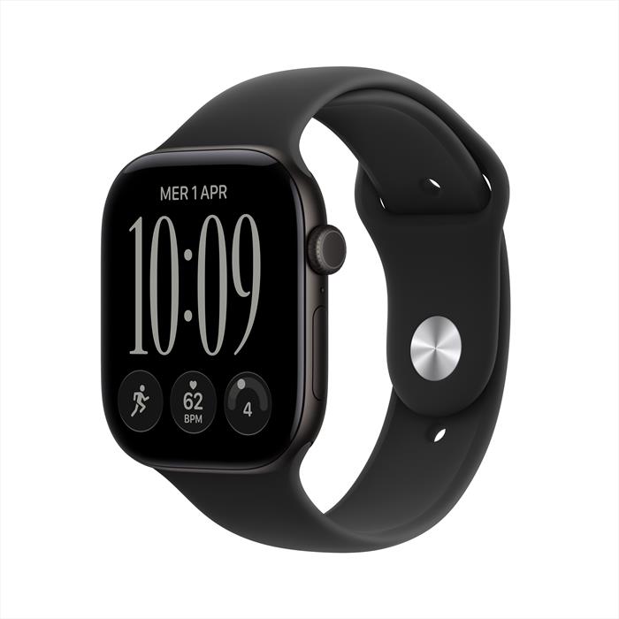 Apple - Watch Series 12 Gps 46mm Alluminio Nero-sport Band Nero - M/l
