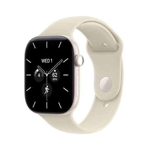 Apple Watch Series 12 GPS + Cellular, cassa 42 mm in ceramica bianco perla con cinturino Sport sabbia - S/M