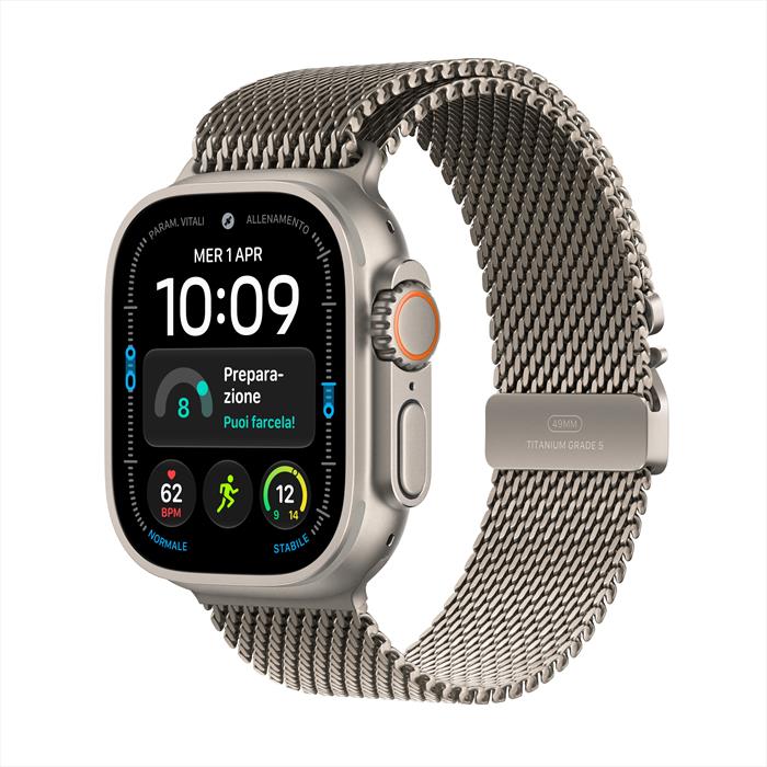 Apple - Watch Ultra 4 Gps + Cellular 49mm Titanio-loop Milanese Naturale - M