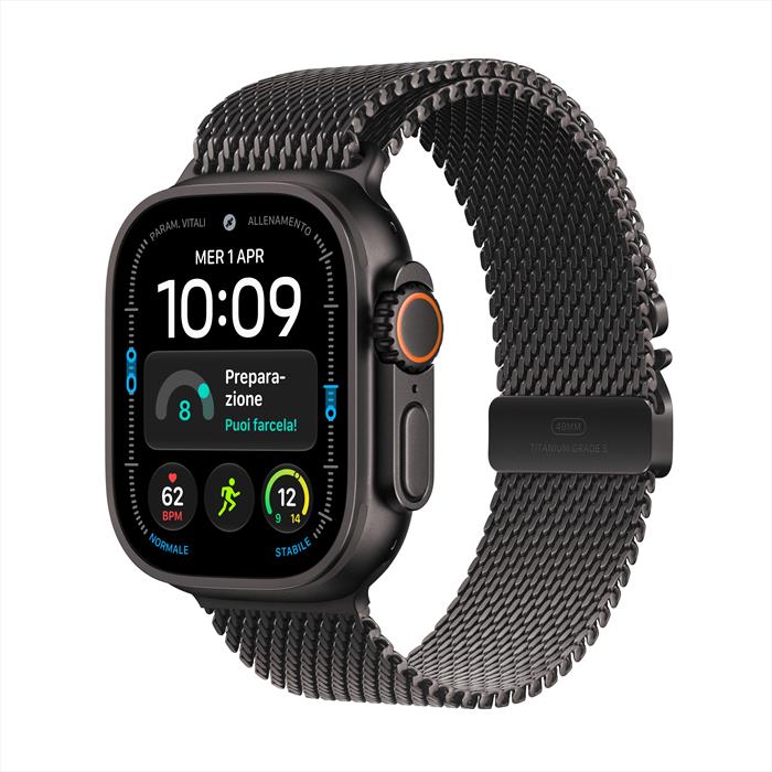 Apple - Watch Ultra 4 Gps + Cellular 49mm Titanio-loop Milanese Nero - Large