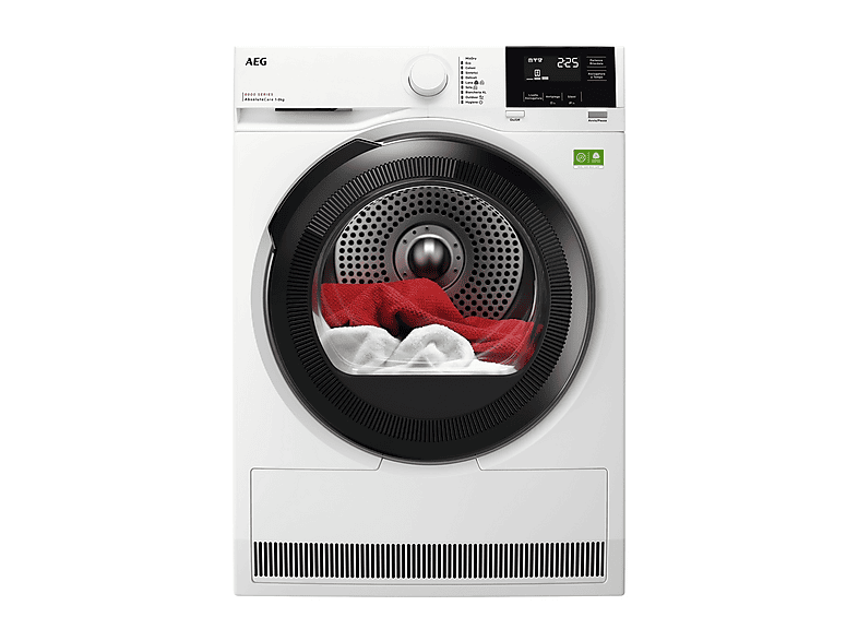 Asciugatrice AEG TR8HGCH8B, a pompa di calore, 8 Kg, profondità 63,6 cm, Tecnologia absolutecare,  sensidry:, Classe B