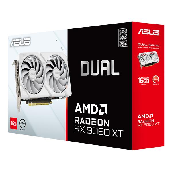 ASUS Dual -RX9060XT-16G-WHITE AMD Radeon RX 9060 XT 16 GB GDDR6