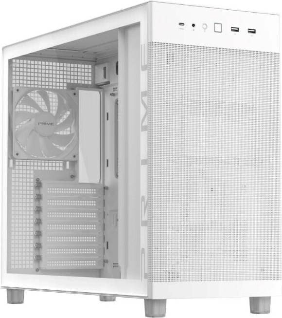 ASUS PRIME AP303 TG White Midi Tower Bianco
