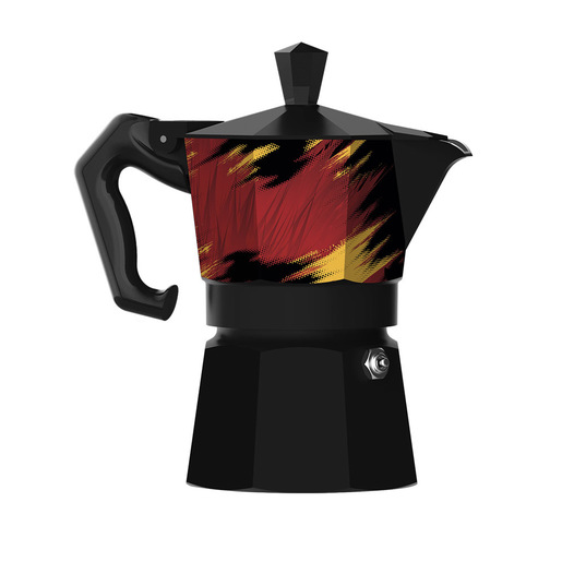 Bialetti Moka Express 3 tazze Roma 0,15 L Nero, Rosso, Oro