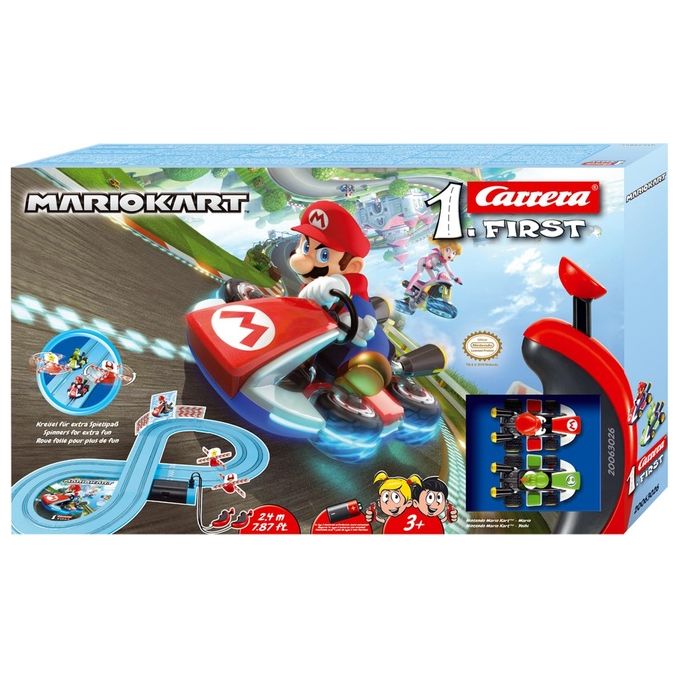 Carrera 20063026 Carrera First Pista da Corsa a Batteria con 2 Macchinine Mario e Yoshi Lunghezza 2,4 m Fascia d'Eta' 3+ anni colore Multicolore