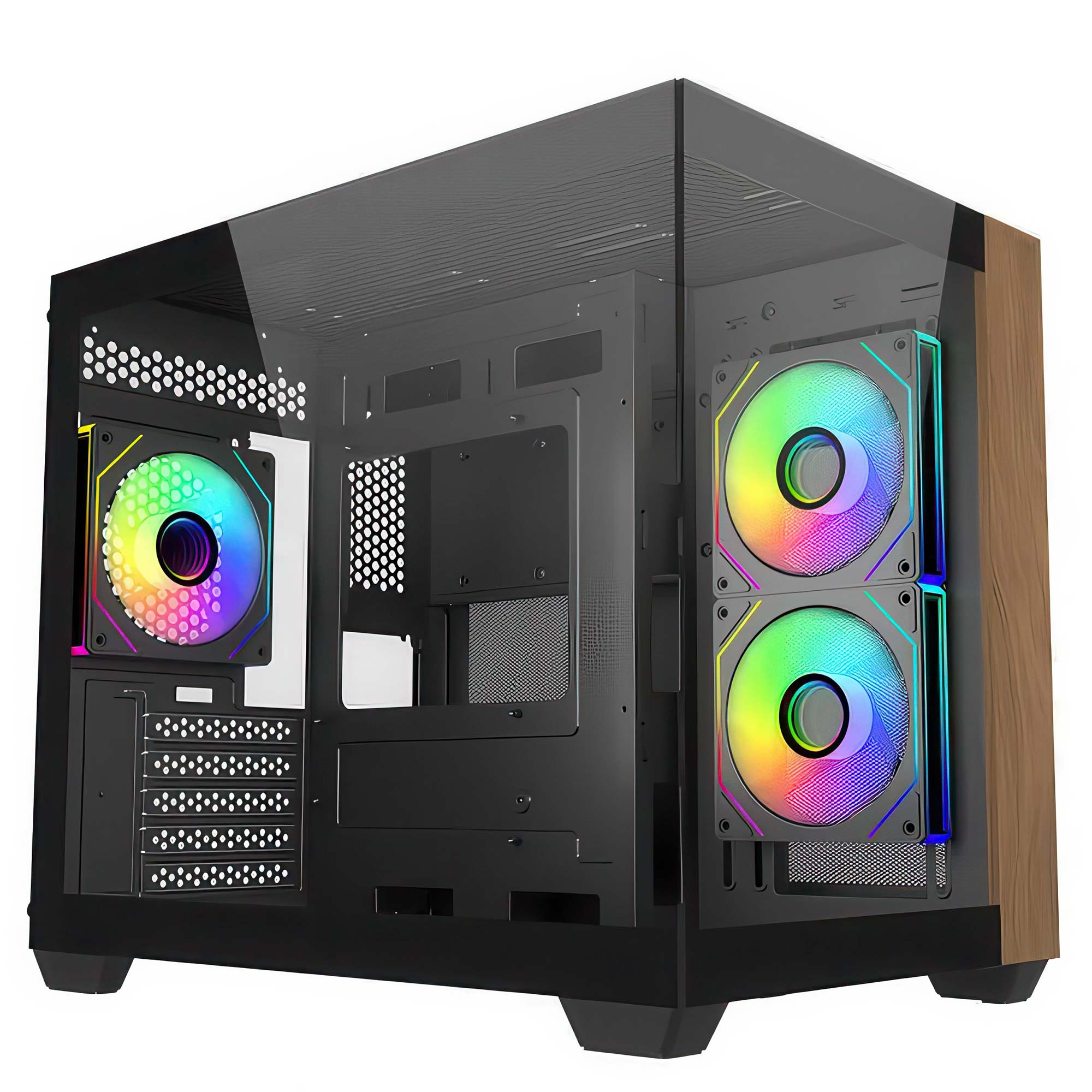 COOLER MASTER CASE ELITE 481 WOOD, NERO