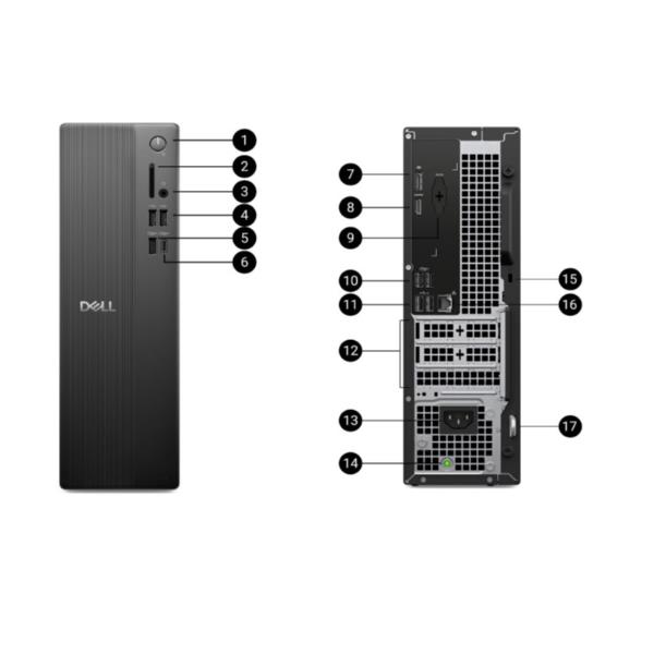 DELL Pro QVS1260 Intel Core Ultra 5 225 16 GB DDR5-SDRAM 1 TB SSD Windows 11 Pro Slim PC PC Nero