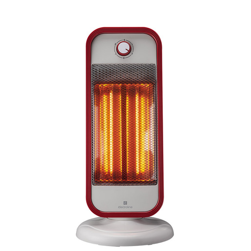 Electroline CHE09R Stufa radiante con elementi al carbonio Rossa Bianca 900W oscillazione motorizzata
