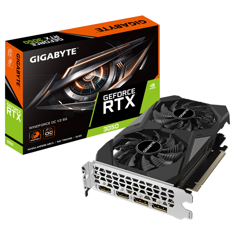 GIGABYTE GeForce RTX 3050 WINDFORCE OC V2 6G NVIDIA 6 GB GDDR6