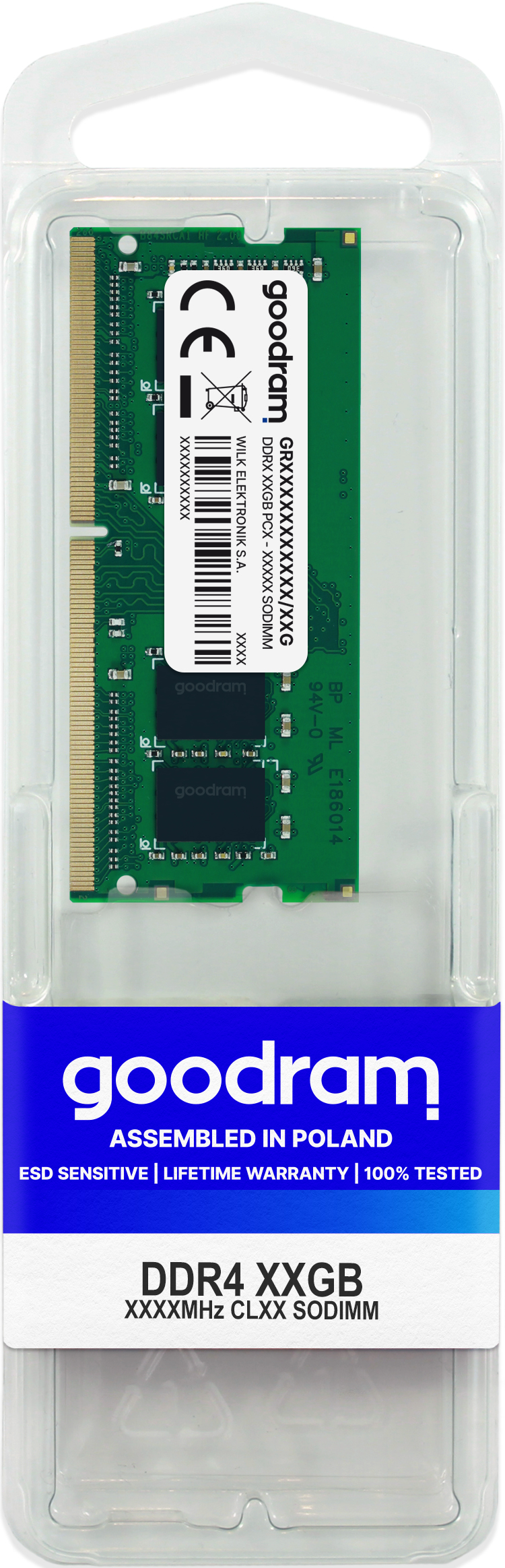 Goodram GR3200S464L22/16G memoria 16 GB 1 x 16 GB DDR4 260-pin SO-DIMM