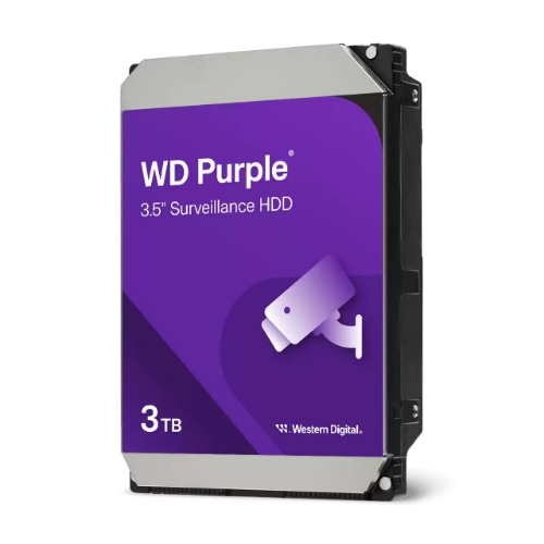 HD WD SATA3 3TB 3.5 PURPLE INTELLIPOWER 128mb cache 24x7 - (Ideali per DVR/PVR) WD34PURZ - Gar. 3 anni