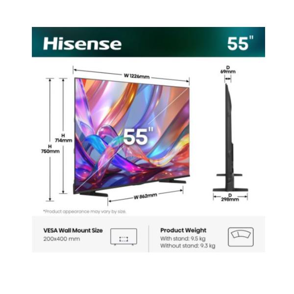 Hisense 55E79S TV 139,7 cm (55") 4K Ultra HD Smart TV Wi-Fi Nero