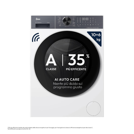 Hoover HLPD4106BL10UH11 lavasciuga Libera installazione Caricamento frontale Bianco