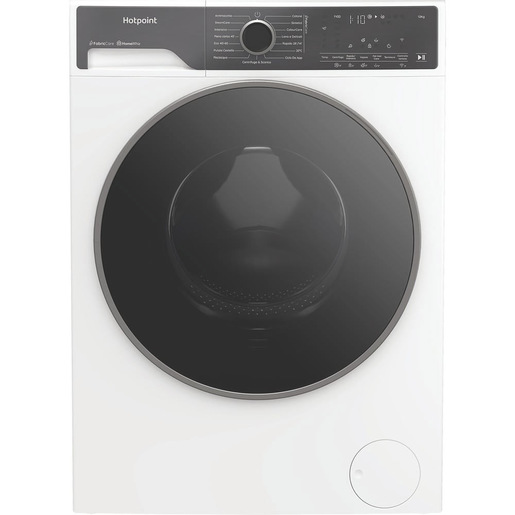 Hotpoint Ariston HP 124 CARE IT lavatrice 12kg A-40%, inverter 1400 giri, vapore, Wi-Fi, display XL, bianca porta nero/silver