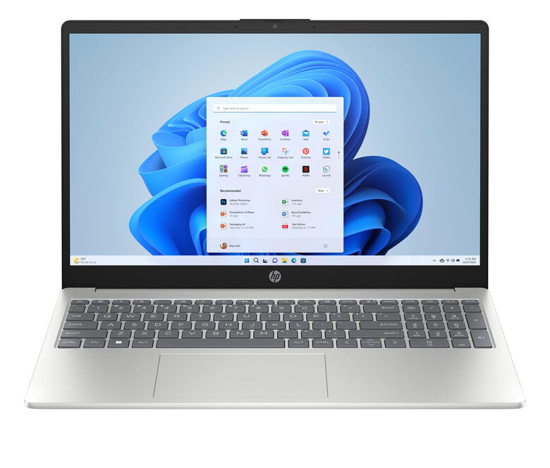 HP Laptop 15-fc1008nlx AMD Ryzen™ 5 7520U Computer portatile 39,6 cm (15.6") Full HD 8 GB LPDDR5-SDRAM 512 GB SSD Wi-Fi 6 (802.11ax) Windows 11 Home Argento