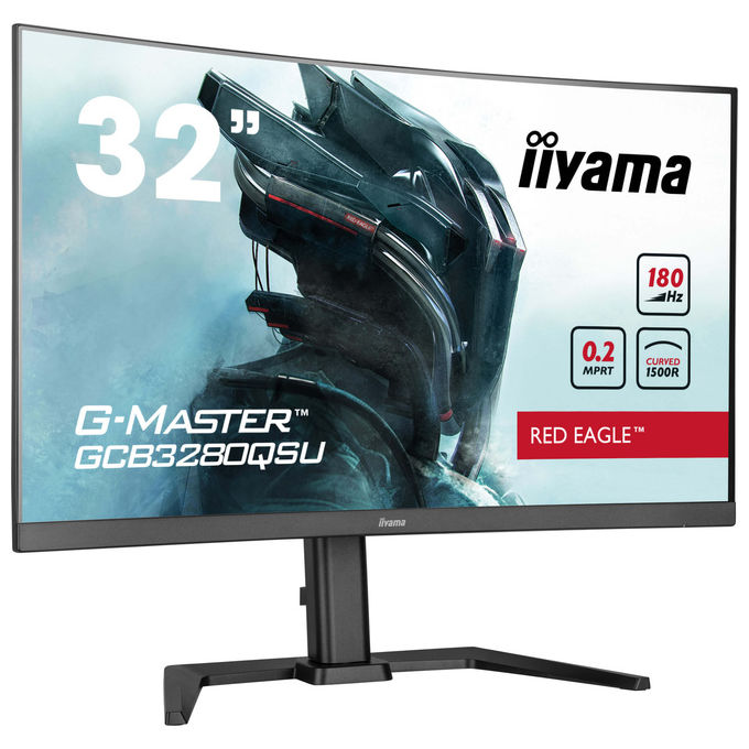 Iiyama GCB3280QSU-B2 G-MASTER Red Eagle Monitor Gaming Curvo QHD 2560x1440 180Hz colore Nero