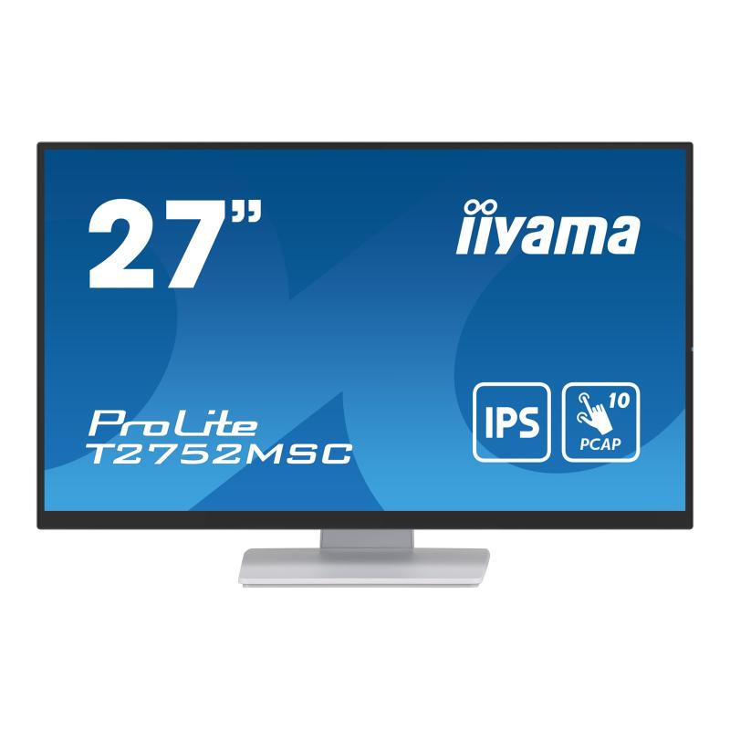iiyama ProLite T2752MSC-W1AG Monitor PC 68,6 cm (27") 1920 x 1080 Pixel Full HD LCD Touch screen Bianco