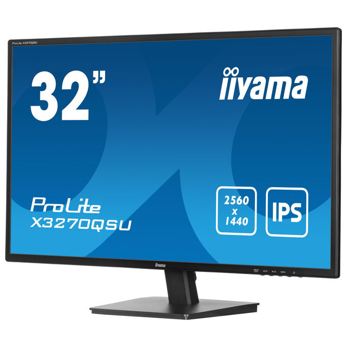 Iiyama ProLite X3270QSU-B1 monitor 31.5 pollici IPS QHD 2560x1440 100Hz Adaptive Sync hub USB altoparlanti integrati nero