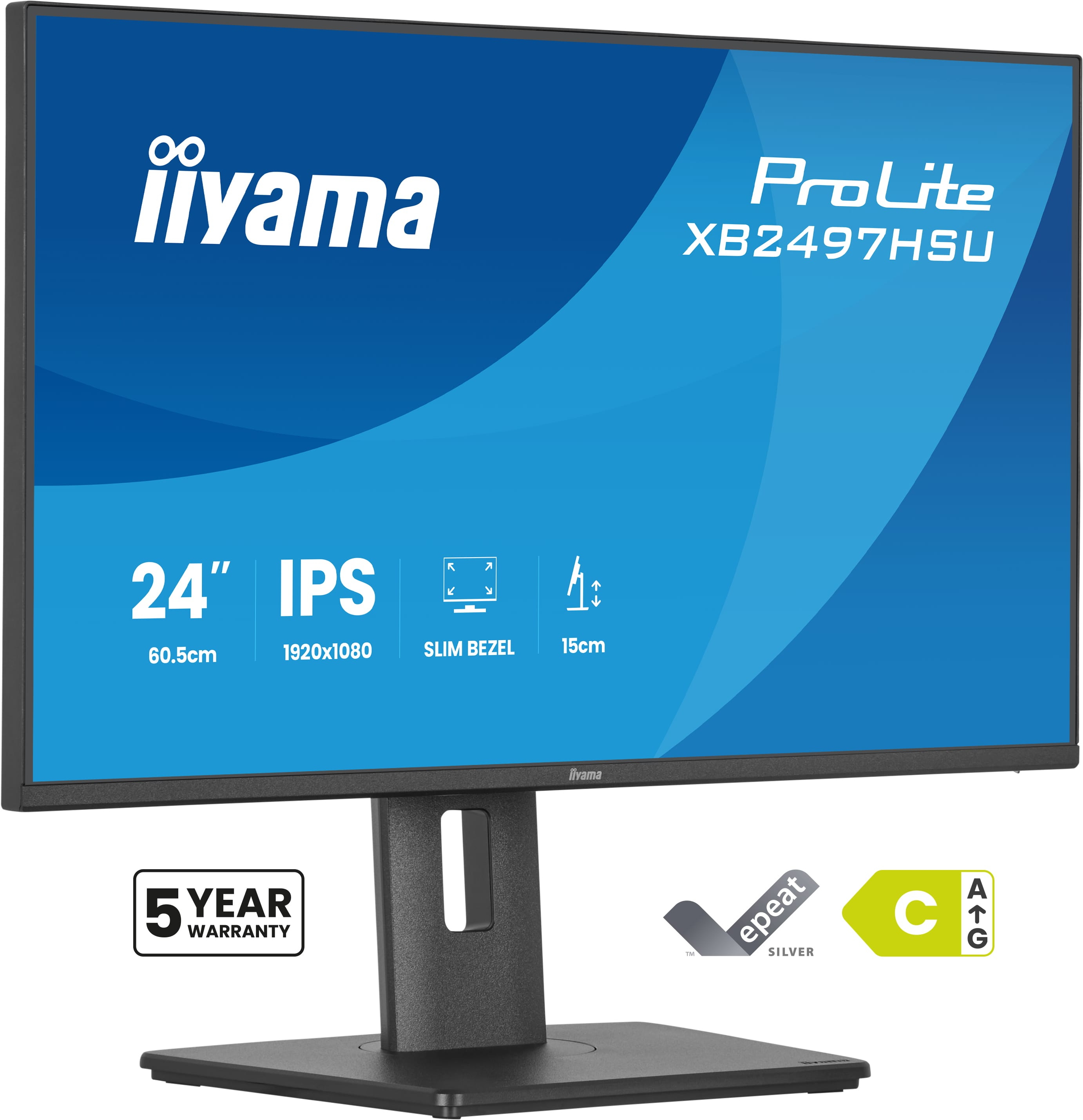 iiyama ProLite XB2497HSU-B1 Monitor PC 60,5 cm (23.8") 1920 x 1080 Pixel Full HD LED Nero