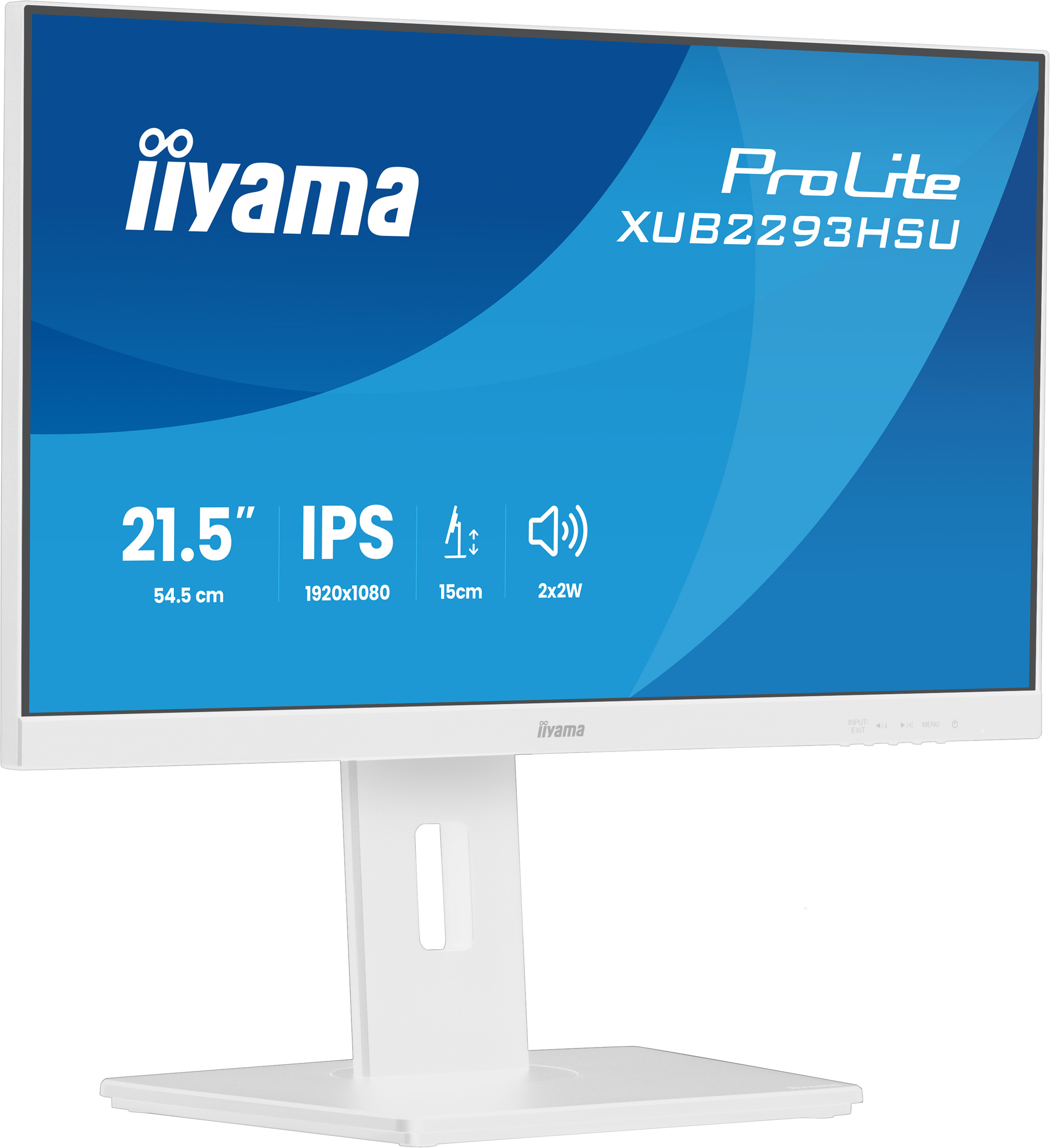 iiyama ProLite XUB2293HSU-W7 Monitor PC 54,6 cm (21.5") 1920 x 1080 Pixel Full HD LED Bianco