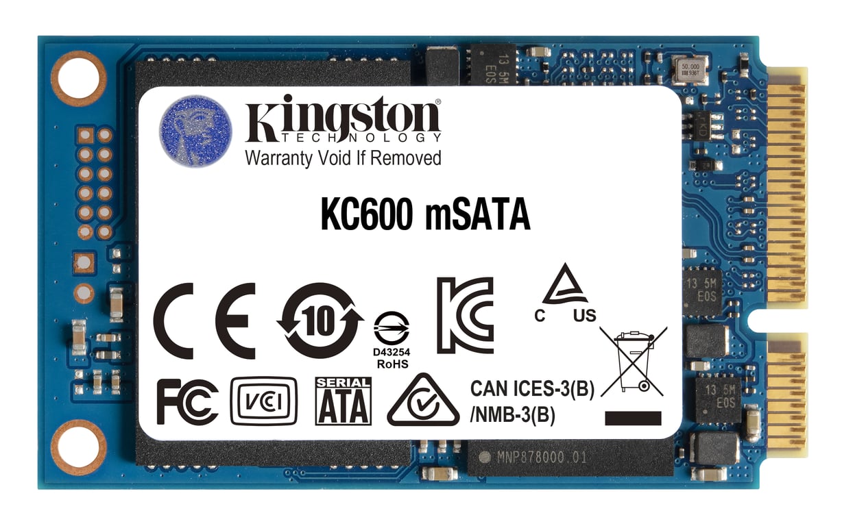 Kingston SKC600MS-1024G SSD 1024GB TLC 3D mSATA - Nuevo