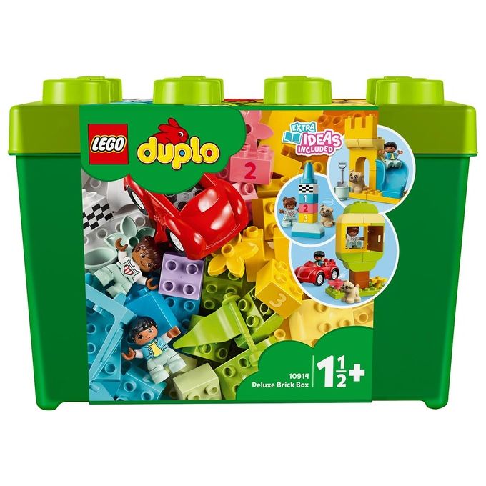LEGO 10914 DUPLO Contenitore di Mattoncini Grande 85 Pezzi con Numeri Animali e Auto colore Multicolore