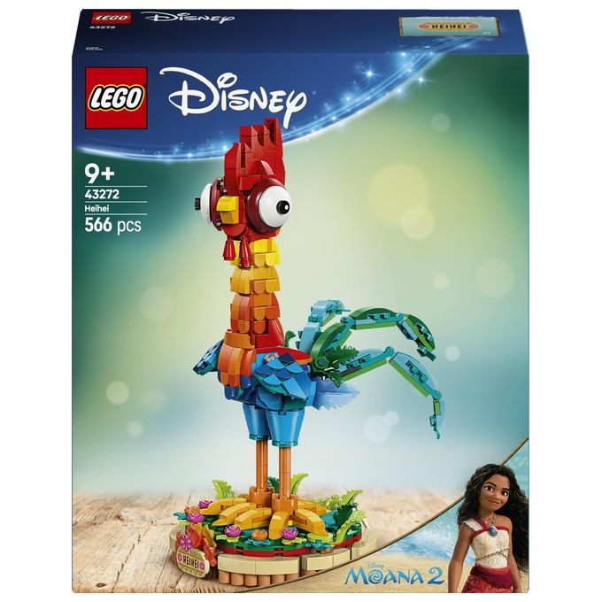 LEGO 43272 Disney Princess Heihei Modello di Animale Snodabile da Costruire 566 Pezzi con Testa Girevole Ali Snodabili e Coda Piumata Colore Multicolore