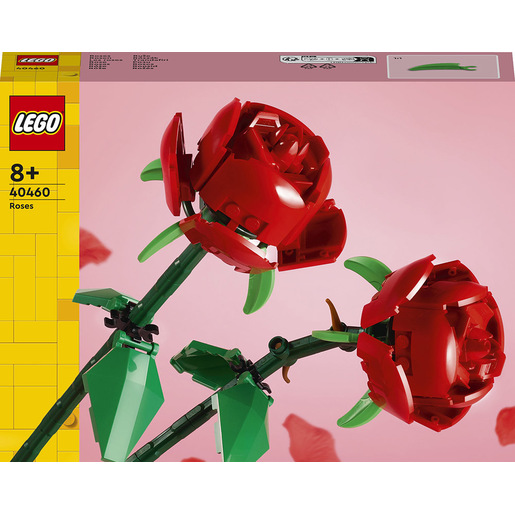 LEGO Botanicals 40460 Rose, Fiori Finti Compatibile con Bouquet di Fiori Artificiali, Regalo Donna, Uomo, Bambine e Bambini 8+