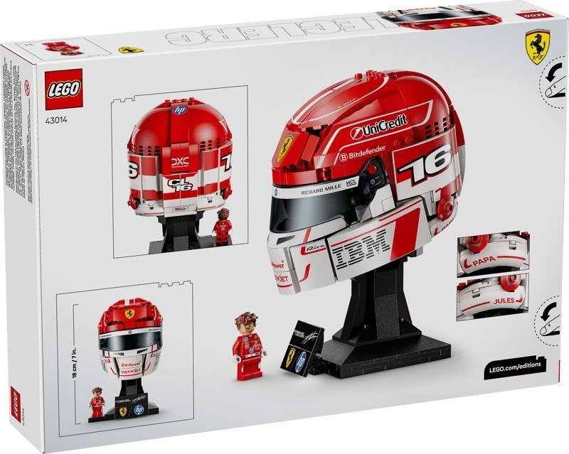 Lego Casco di Charles Leclerc Scuderia Ferrari HP 43014