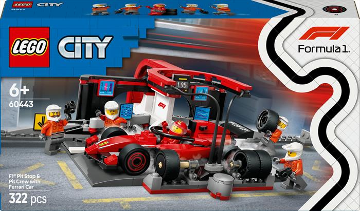 Lego - City F1 Pitstop E Meccanici Con Ferrari F1® 60443, Multicolore