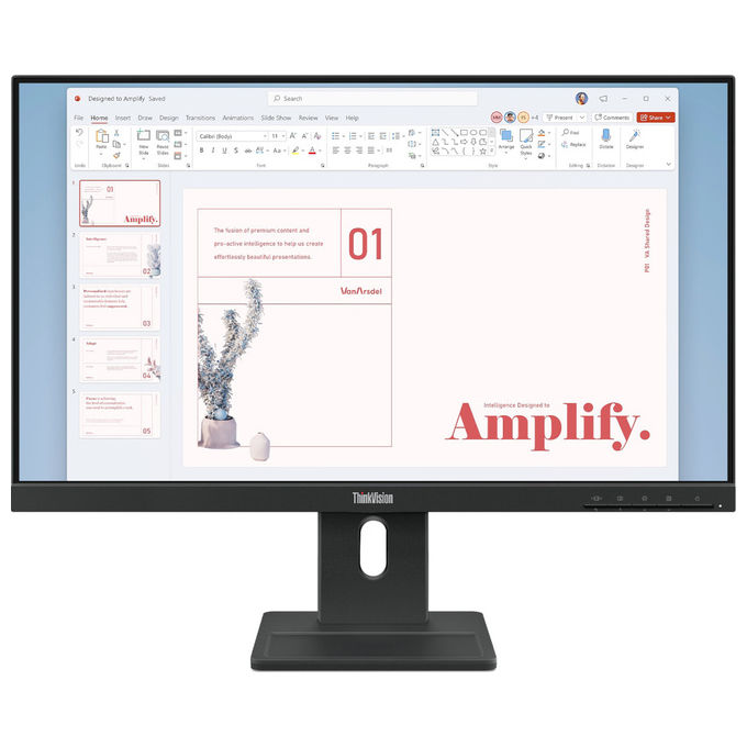 Lenovo ThinkVision E24-40 64BAMAT1EU Monitor PC 23.8'' Full HD LCD Nero